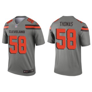 Men's Browns Isaiah Thomas Gray Inverted Legend Jersey
