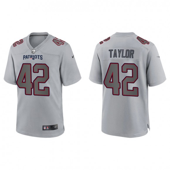 Men's J.J. Taylor New England Patriots Gray Atmosphere Fashion Game Jersey