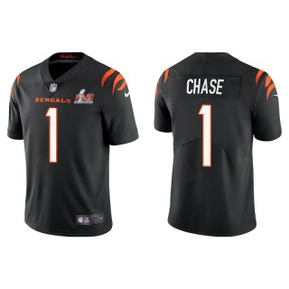 Super Bowl LVI Ja'Marr Chase Bengals Black Vapor Limited Jersey