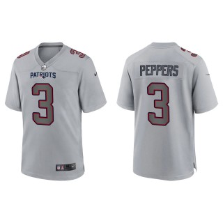 Men's Jabrill Peppers New England Patriots Gray Atmosphere Fashion Game Jersey