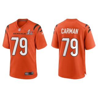 Super Bowl LVI Jackson Carman Bengals Orange Game Jersey