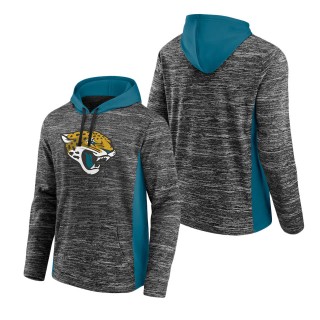 Men's Jacksonville Jaguars Fanatics Branded Heathered Charcoal Teal Instant Replay Pullover Hoodie