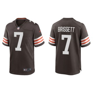 Men's Browns Jacoby Brissett Brown Game Jersey