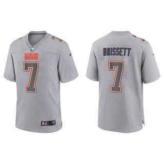 Men's Jacoby Brissett Cleveland Browns Gray Atmosphere Fashion Game Jersey