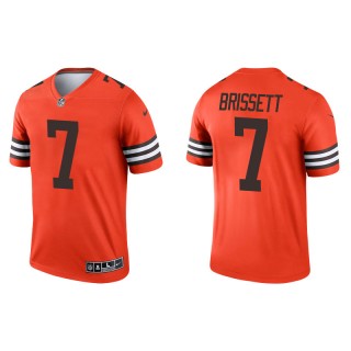 Men's Browns Jacoby Brissett Orange Inverted Legend Jersey