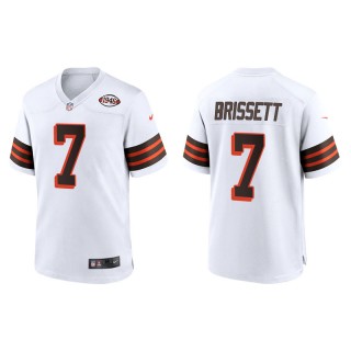 Men's Browns Jacoby Brissett White 1946 Collection Game Jersey