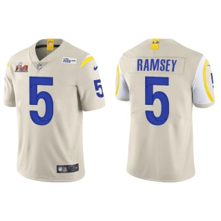 Super Bowl LVI Jalen Ramsey Rams Bone Vapor Limited Jersey