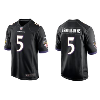 Men's Ravens Jalyn Armour-Davis Black Game Jersey