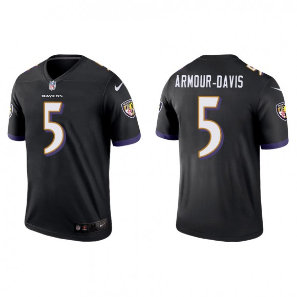 Men's Ravens Jalyn Armour-Davis Black Legend Jersey