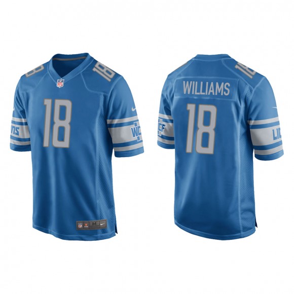 Men's Lions Jameson Williams Blue 2022 NFL Draft Game Jersey