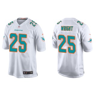 Dolphins Jaylen Wright White Game Jersey
