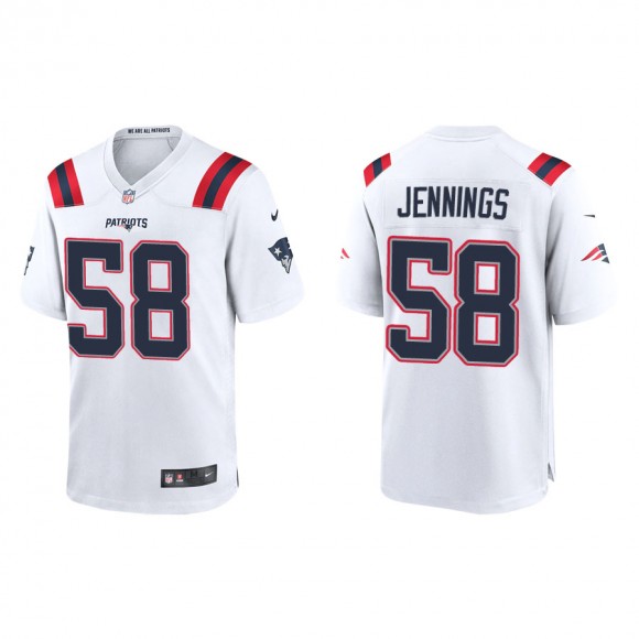 Men's New England Patriots Jennings White Game Jersey