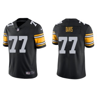 Men's Pittsburgh Steelers Jesse Davis Black Alternate Vapor Limited Jersey