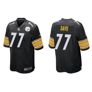 Men's Pittsburgh Steelers Jesse Davis Black Game Jersey