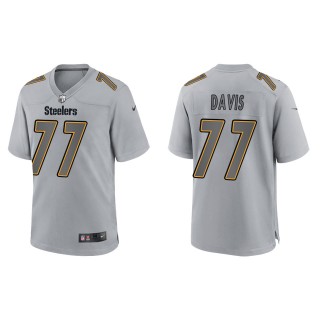 Men's Pittsburgh Steelers Jesse Davis Gray Atmosphere Fashion Game Jersey