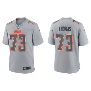 Men's Cleveland Browns Joe Thomas Gray Atmosphere Fashion Game Hall of Fame Jersey