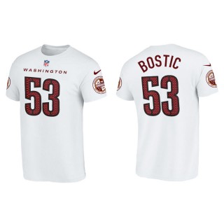 Jon Bostic Commanders Name & Number  Men's White T-Shirt