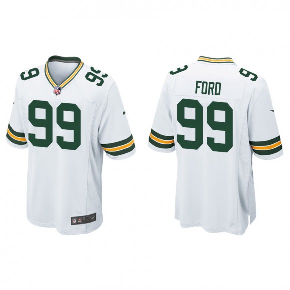 Men's Packers Jonathan Ford White Game Jersey