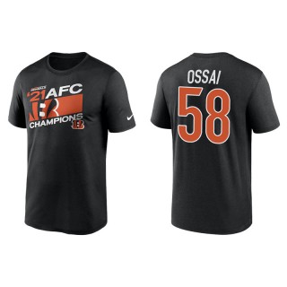 Joseph Ossai Bengals 2021 AFC Champions Iconic Men's Black T-Shirt