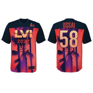 Joseph Ossai Bengals Super Bowl LVI Game Men's Red Black Jersey
