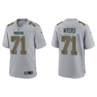 Men's Josh Myers Green Bay Packers Gray Atmosphere Fashion Game Jersey