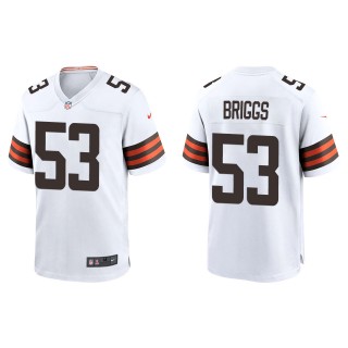 Browns Jowon Briggs White Game Jersey