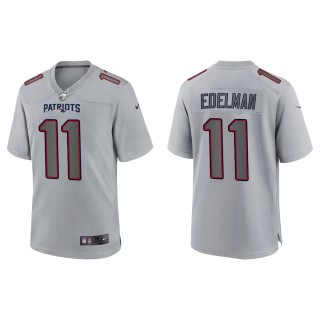 Men's Julian Edelman New England Patriots Gray Atmosphere Fashion Game Jersey