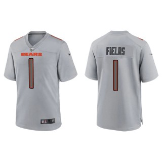 Men's Justin Fields Chicago Bears Gray Atmosphere Fashion Game Jersey