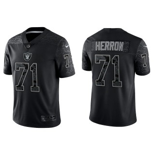 Men's Las Vegas Raiders Justin Herron Black Reflective Limited Jersey