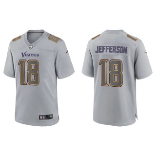 Men's Justin Jefferson Minnesota Vikings Gray Atmosphere Fashion Game Jersey