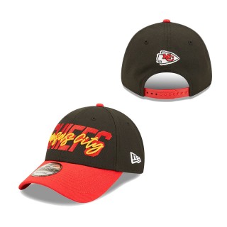 Kansas City Chiefs Black Red 2022 NFL Draft 9FORTY Adjustable Hat