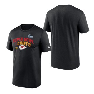 Men's Kansas City Chiefs Nike Black Super Bowl LVII Team Logo Lockup T-Shirt
