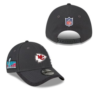 Men's Kansas City Chiefs Charcoal Super Bowl LVII Opening Night Sideline 9FORTY Adjustable Hat