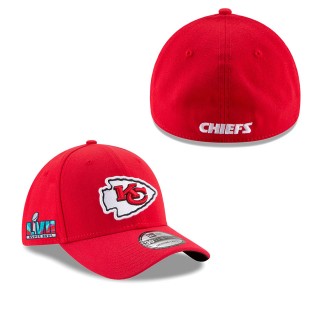 Men's Kansas City Chiefs Red Super Bowl LVII Side Patch 39THIRTY Flex Hat
