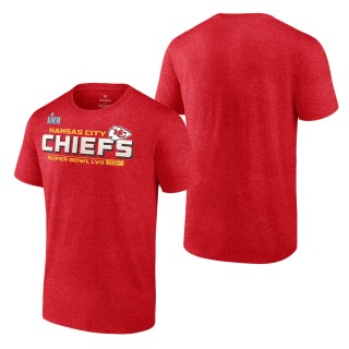 Men's Kansas City Chiefs Fanatics Branded Red Super Bowl LVII Vivid Striations T-Shirt