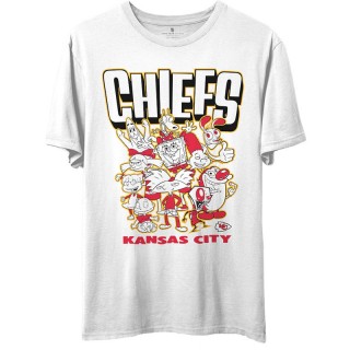 Men's Kansas City Chiefs White NFL x Nickelodeon T-Shirt