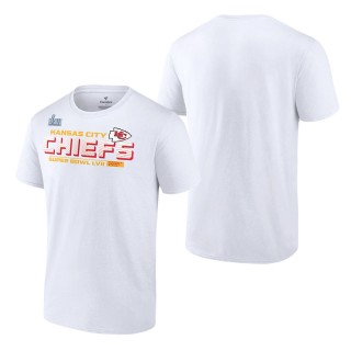 Men's Kansas City Chiefs Fanatics Branded White Super Bowl LVII Vivid Striations T-Shirt