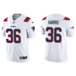 Men's New England Patriots Kevin Harris White Vapor Limited Jersey