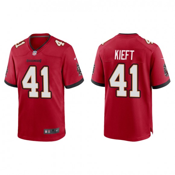 Men's Buccaneers Ko Kieft Red 2022 NFL Draft Game Jersey