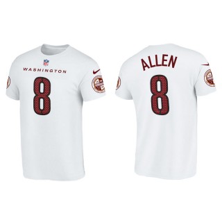 Kyle Allen Commanders Name & Number  Men's White T-Shirt