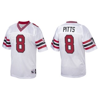 Men's Atlanta Falcons Kyle Pitts White 1989 Authentic Throwback Jersey
