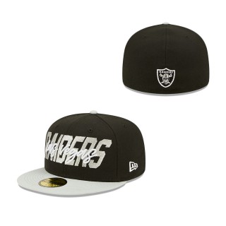 Las Vegas Raiders Black Gray 2022 NFL Draft On Stage 59FIFTY Fitted Hat