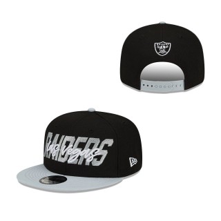 Las Vegas Raiders Black Gray 2022 NFL Draft 9FIFTY Snapback Adjustable Hat