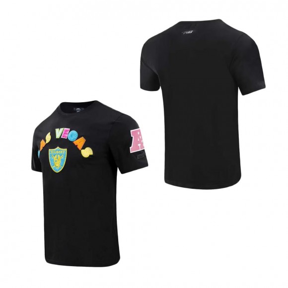 Men's Las Vegas Raiders Pro Standard Black Neon Graphic T-Shirt
