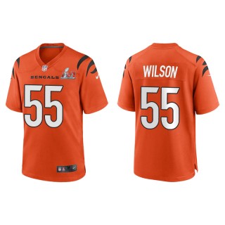 Super Bowl LVI Logan Wilson Bengals Orange Game Jersey
