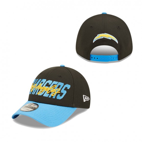 Los Angeles Chargers Black Powder Blue 2022 NFL Draft 9FORTY Adjustable Hat