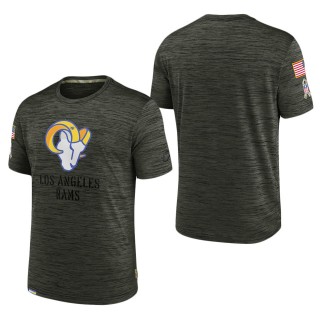 Men's Los Angeles Rams Brown 2022 Salute to Service Velocity Team T-Shirt