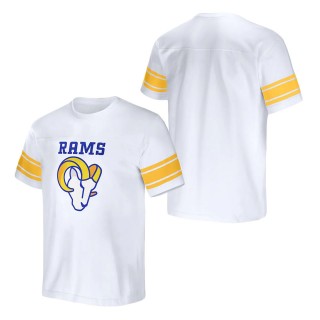 Men's Los Angeles Rams NFL x Darius Rucker Collection by Fanatics White Football Striped T-Shirt