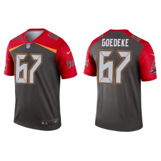 Men's Buccaneers Luke Goedeke Pewter 2022 NFL Draft Inverted Legend Jersey
