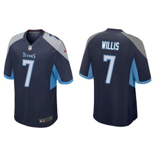 Men's Titans Malik Willis Navy 2022 NFL Draft Game Jersey